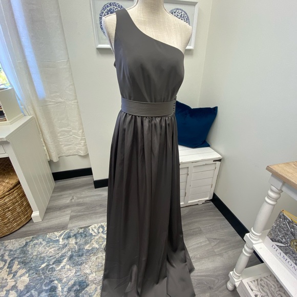 💎 NWT: White by Vera Wang Women Gray Cocktail Dress 18💎 - Picture 4 of 6